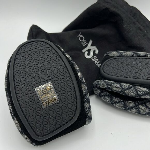 YOSI SAMRA WOMEN'S SAMARA QUILTED DENIM, BLACK Size 5 B15 - Picture 7 of 8